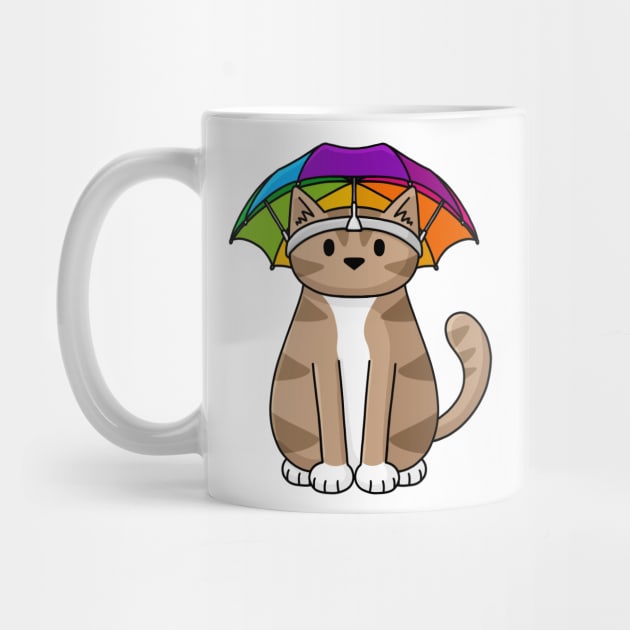 Umbrella Hat Cat by Doodlecats 